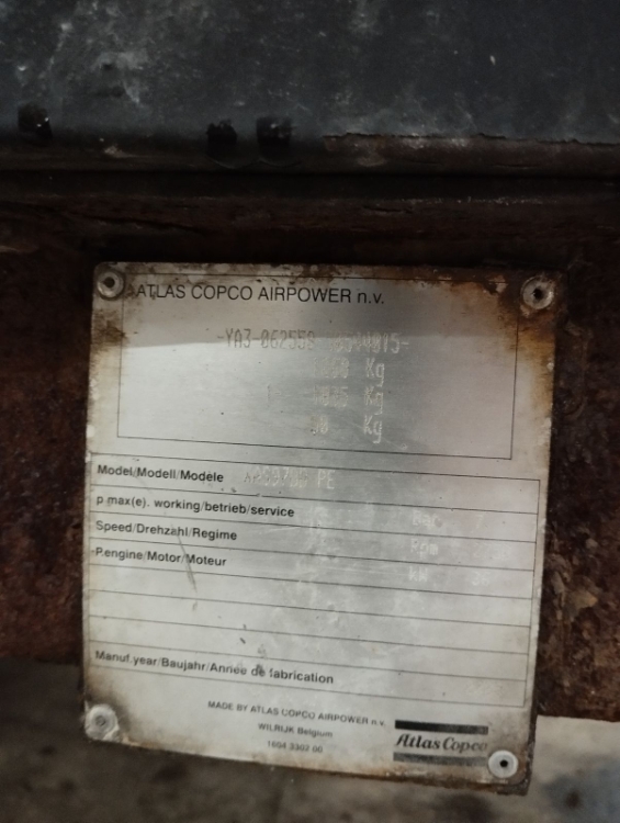 Atlas Copco XAS97, Brugt kompressor