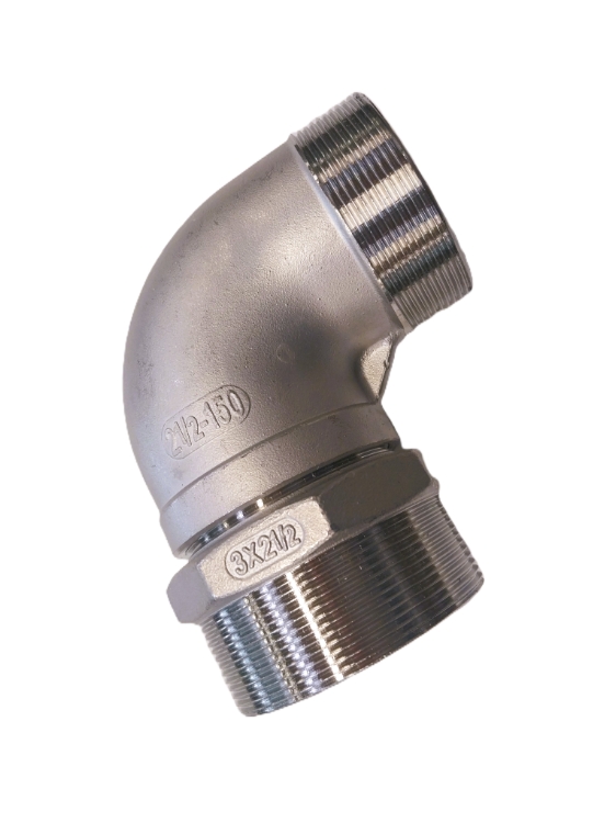 3" Nippelrør m/90° bøjning, udv. gevind