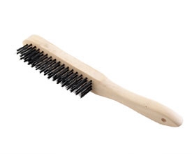 Håndstålbørste, 3 rækker stål