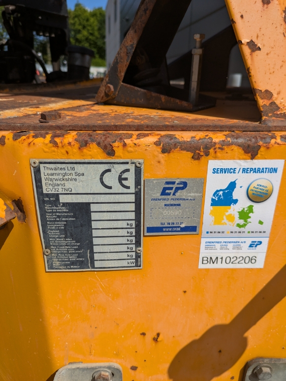 Thwaites 2 Tonne hi/sw, Brugt dumper
