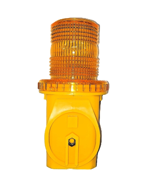 Blinklygte LED m/gul linse