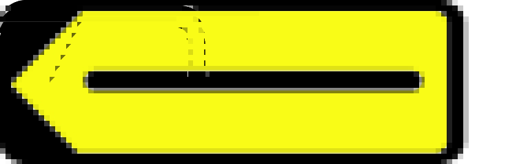 Vejvisningstavle F14, 23,5x80 cm