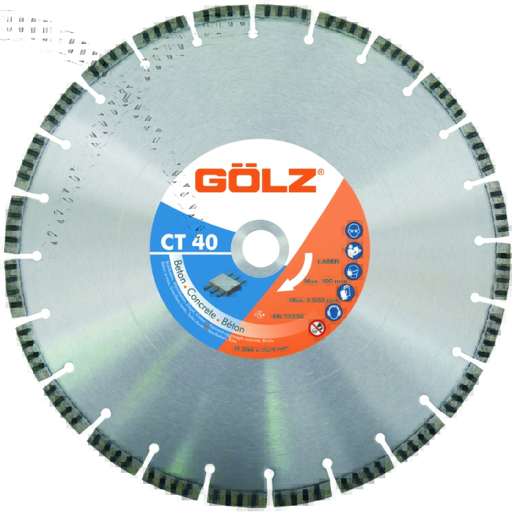 Gölz CT 40, Ø350x25,4 mm, Diamantskive