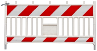Afspærringsgitter, Venstre visning, 200x100 cm