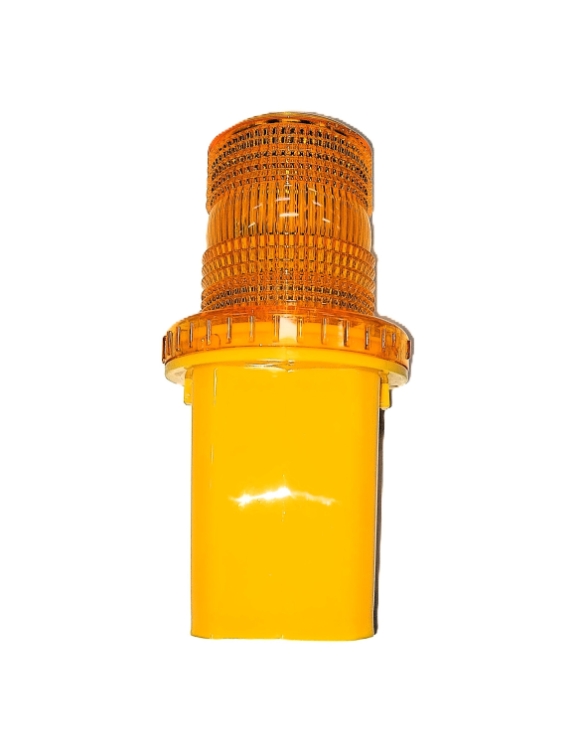 Blinklygte LED m/gul linse
