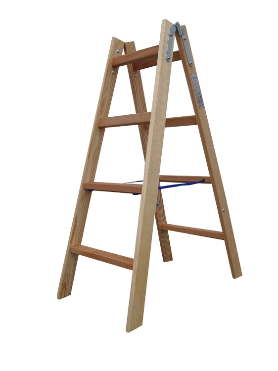 Træstige, 1,16m / 2x4 trin