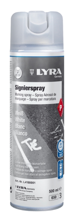 Lyra Mærkespray hvid 500 ml.